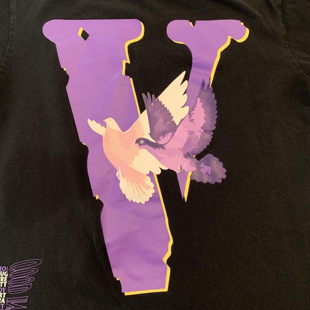 VLONE Good Intentions Shirt Mens Small Black Nav‎ Album Merch Tee Lil Uzi Future